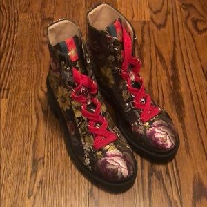 Gucci Floral Army Boots